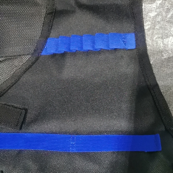 Foam Dart toy tackle vest Velcro closures  Blue Black New NWT - Picture 2 of 5